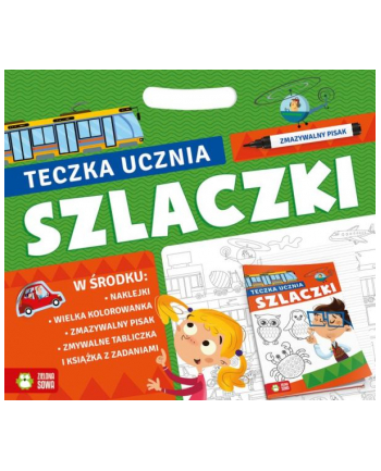 zielona sowa Teczka ucznia Szlaczki