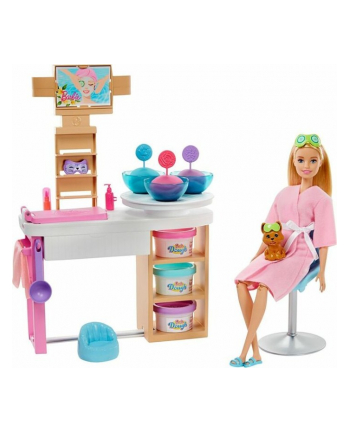 Barbie Relaks w salonie Spa Maseczka zestaw GJR84 MATTEL