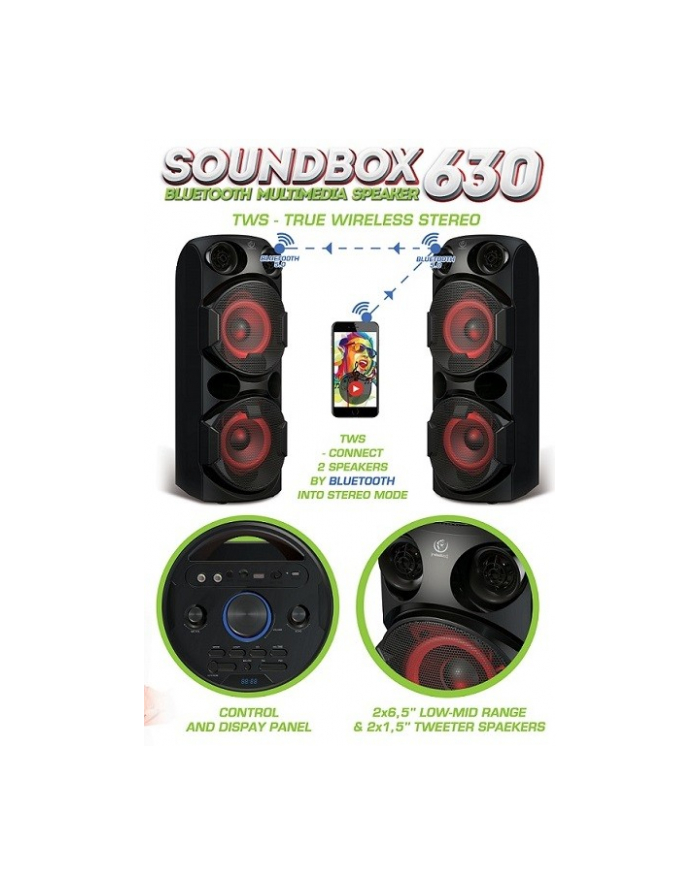 rebeltec głośnik Bluetooth karaoke SoundBox 630 główny