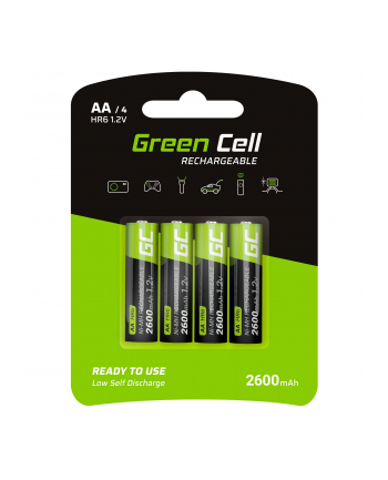 green cell Akumulatorki Paluszki 4x AA R6 2600mAh