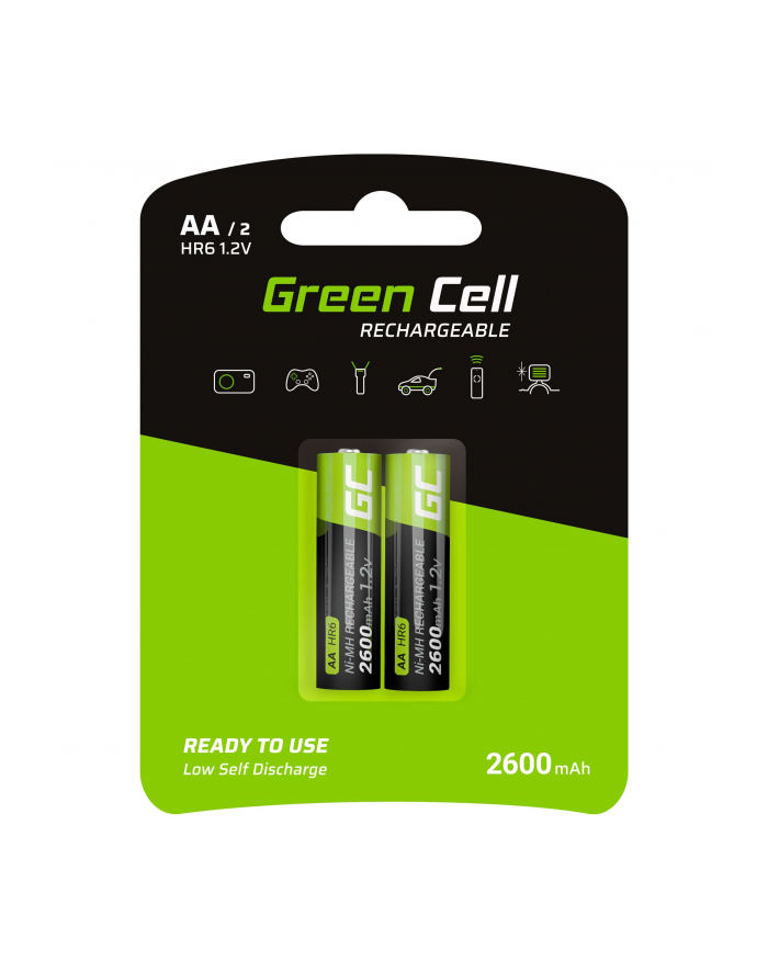 green cell Akumulatorki Paluszki 2x AA HR6 2600mAh główny