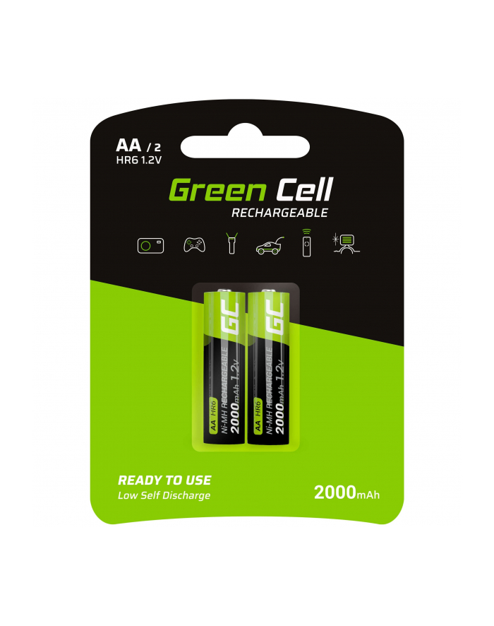 green cell Akumulatorki Paluszki 2x AA HR6 2000mAh główny
