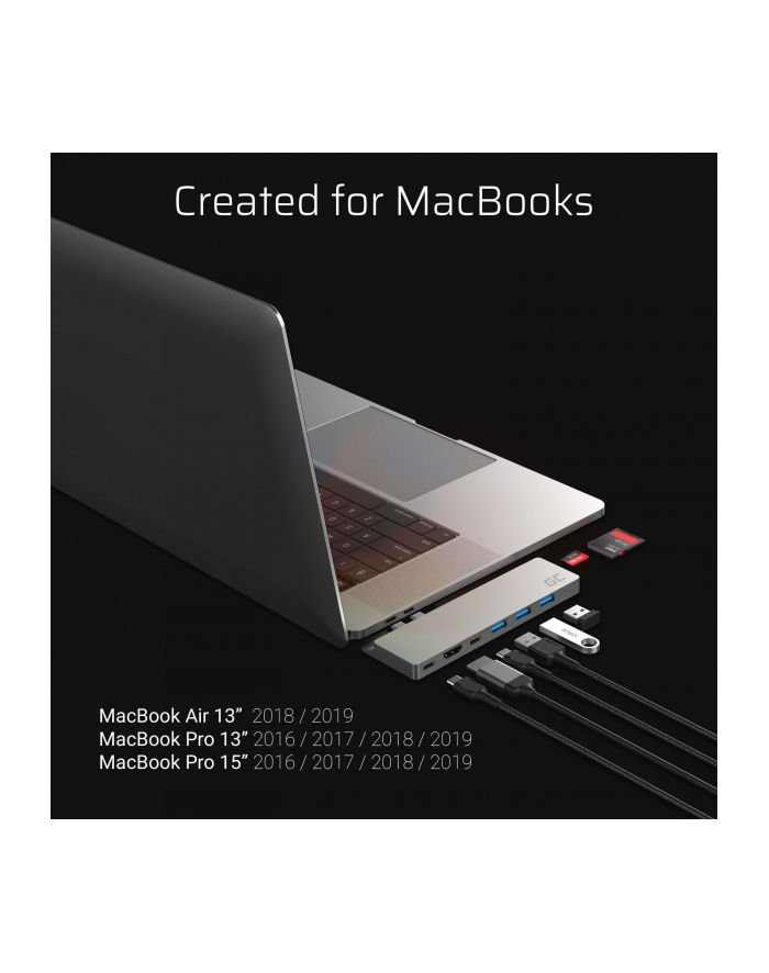 green cell HUB GC Connect60 8w1 MacBook Pro 2016 - 2019 główny