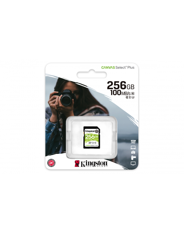 kingston Karta pamięci SD 256GB Canvas Select Plus R100MB/s główny