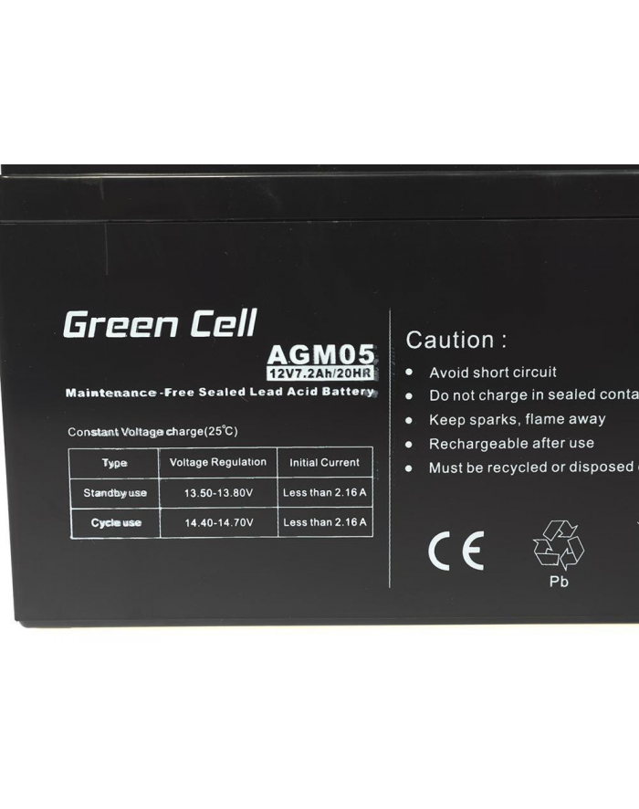 green cell Akumulator żelowy 12V 7.2Ah główny