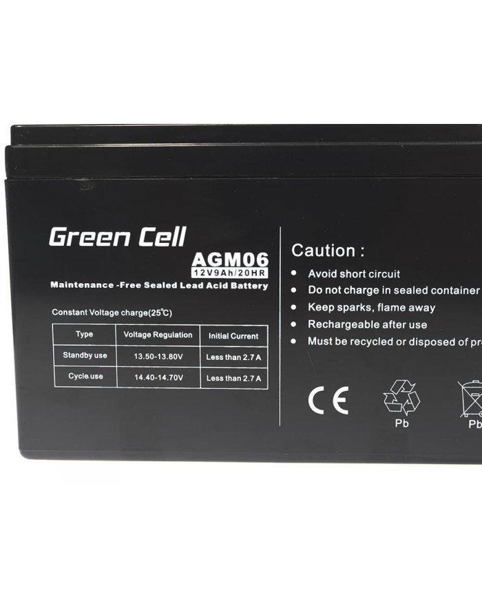 green cell Akumulator żelowy 12V 9Ah główny