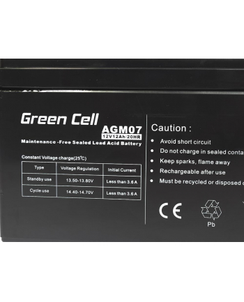 green cell Akumulator żelowy 12V 12Ah