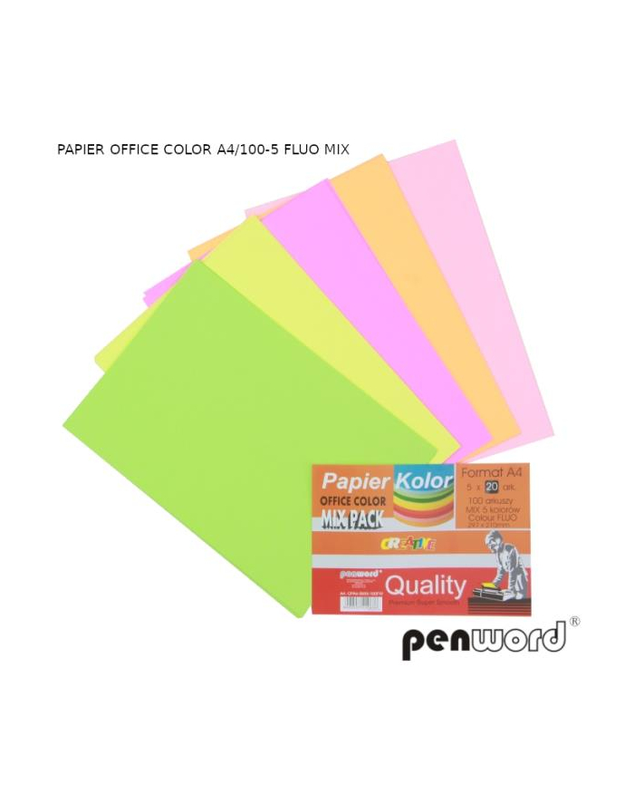 polsirhurt Papier ksero A4/100k mix kolorów Fluo główny
