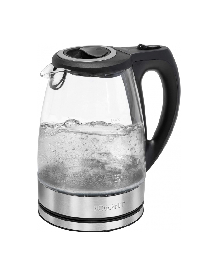 Bomann glass kettle WKS 6032 G (stainless steel / black, 1.7 liters) główny