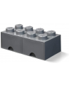 Room Copenhagen LEGO Storage Brick Drawer 8, storage box (dark grey, two drawers) - nr 1