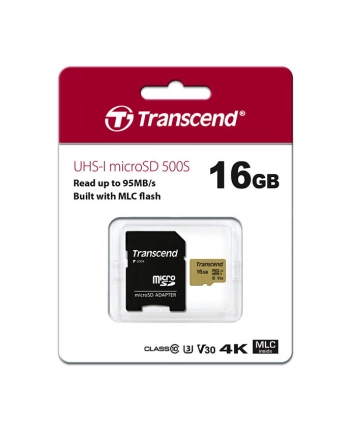Transcend microSD Card 16 GB, memory card (Class 10, UHS-I U3, V30)