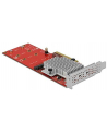 DeLOCK PCIe x8> 2x int. NVMe M.2 Key M LP, adapters - nr 1