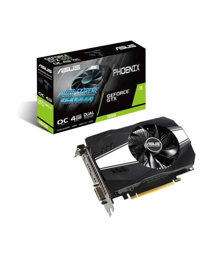 ASUS Phoenix NVIDIA GeForce GTX 1650 V2 OC Edition Gaming Graphics Card PCIe 3.0 4GB GDDR5 memory HDMI DisplayPort DVI-D IP5X dual b główny