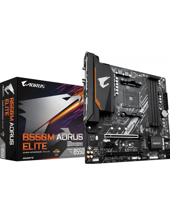 GIGABYTE B550M AORUS ELITE AM4 DDR4 2xM.2 4xSATA HDMI DVI mATX MB główny