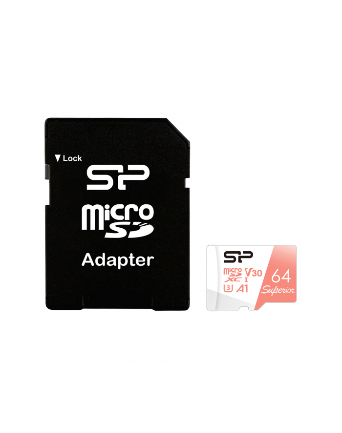 SILICON POWER memory card Superior Micro SDXC 64GB UHS-I A3 V30 główny