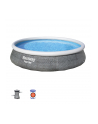 Bestway Fast Set pool set, O 396cm x 84cm, swimming pool (gray, with filter pump) - nr 1