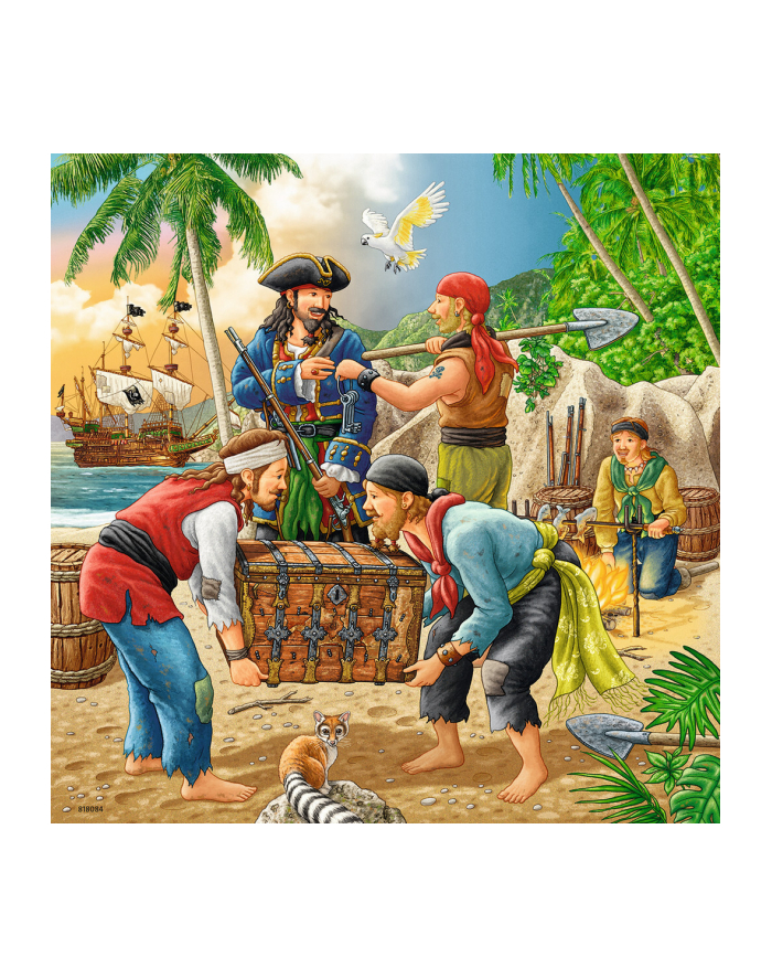 Puzzle 3x49el Przygody piratów 080304 RAVENSBURGER główny