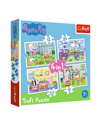 Puzzle 4w1 Wspomnienia z wakacji Świnki Peppy 34359 TREFL