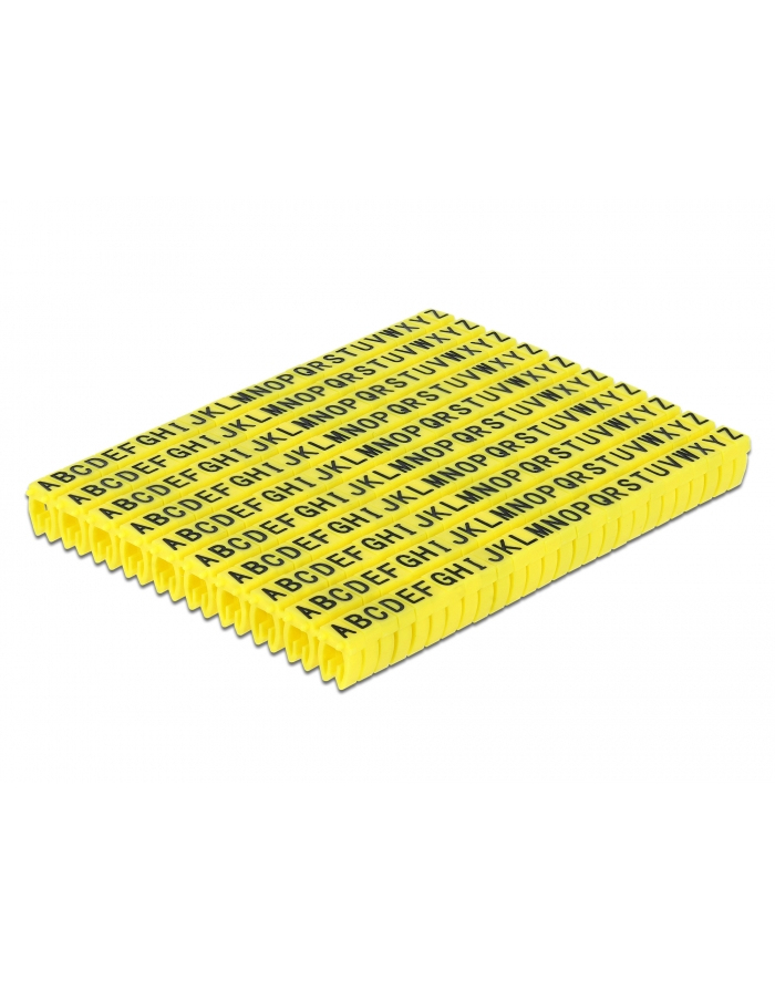 DELOCK Cable Marker Clips A-Z yellow 260 pieces główny