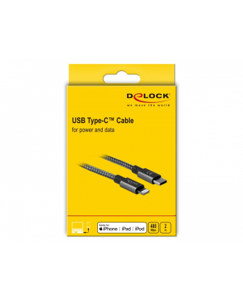 DELOCK Data and charging cable USB Type-C to Lightning for iPhone iPad and iPod 2m
