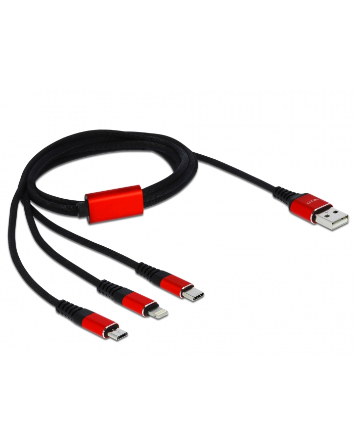 DELOCK USB Charging Cable 3 in 1 for Lightning / Micro USB / USB Type-C 1m główny