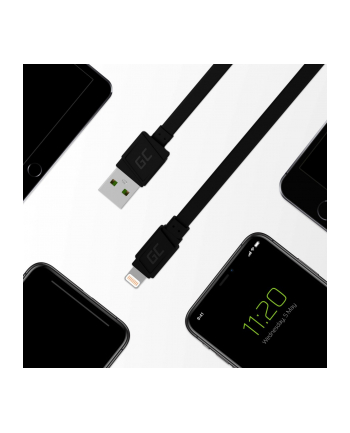 green cell Kabel GCmatte Lightning Płaski 25 cm