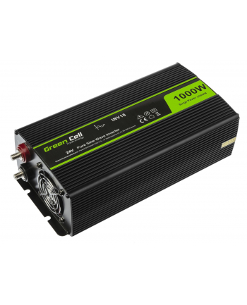 green cell Przetwornica 24V/230V 1000W/2000W Czysty sinus