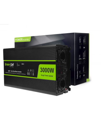 green cell Przetwornica 24V/230V 3000W/6000W Czysty sinus