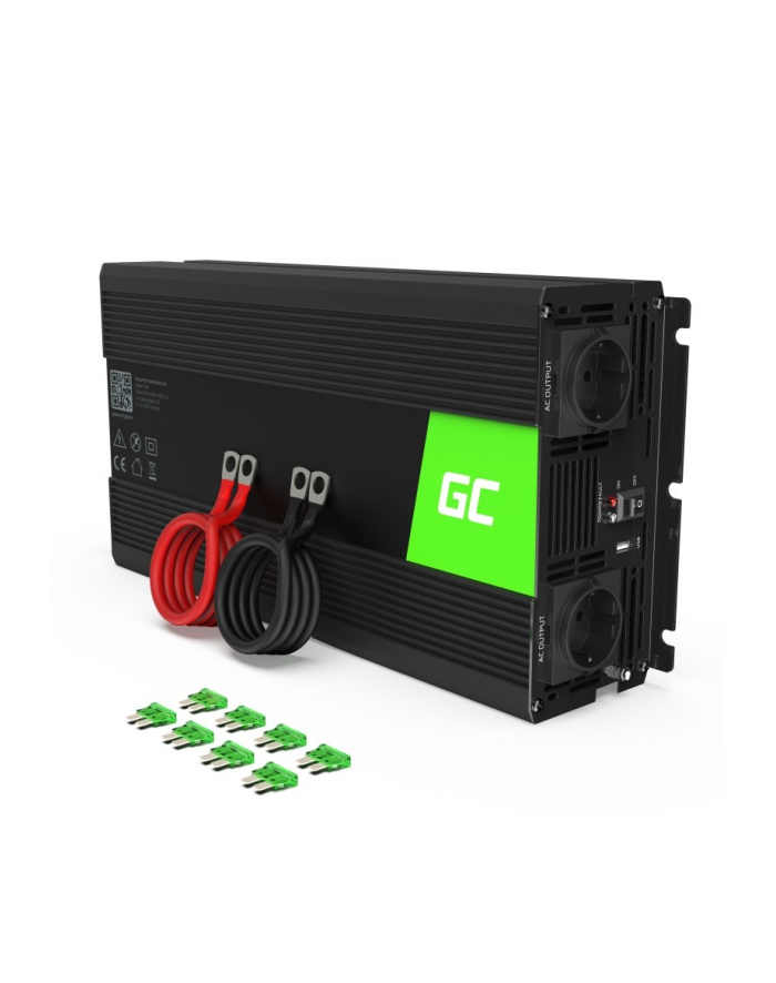 green cell Przetwornica 24V/230V 1500W/3000W Mod sinus główny