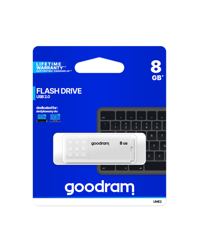 goodram Pendrive UME2  8GB USB 2.0 Biały główny