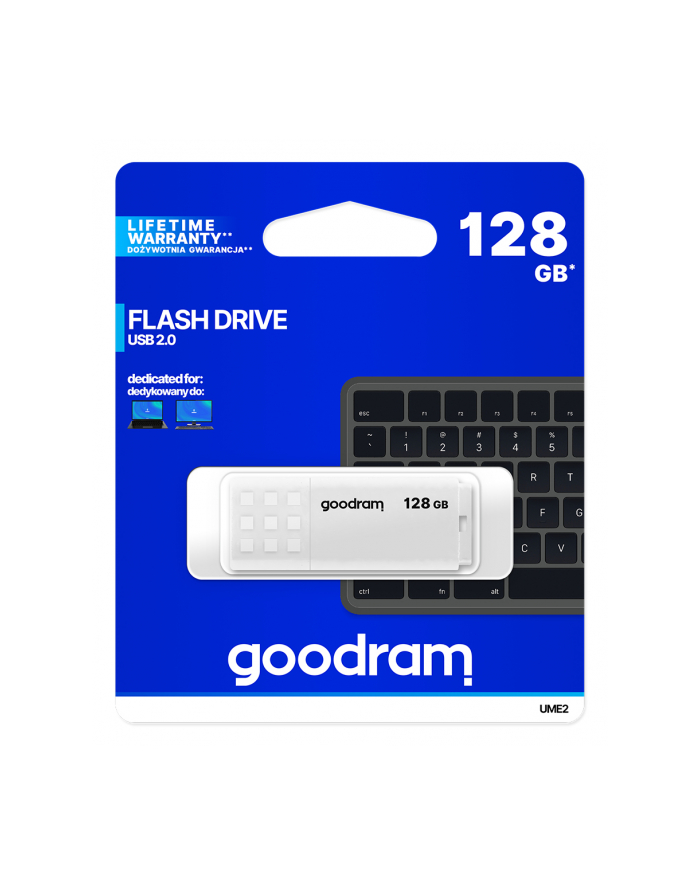 goodram Pendrive UME2 128GB USB 2.0 Biały główny