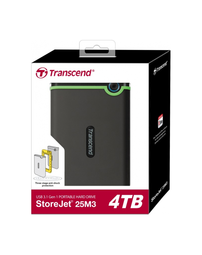 TRANSCEND 4TB 2.5inch Portable HDD StoreJet M3 Iron Gray główny