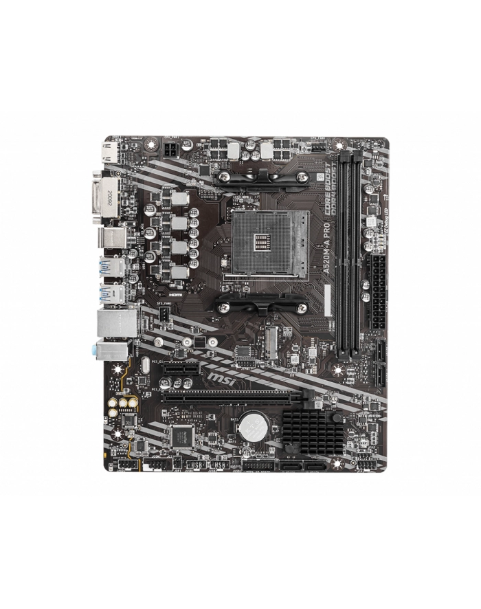 MSI A520M-A PRO LGA 1200 DDR4 2xM.2 4xSATA HDMI DP ATX MB główny