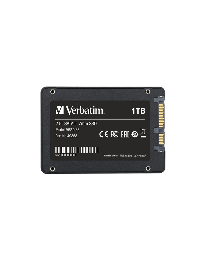 verbatim Dysk SSD wewnętrzny 1TB SATA III Czarny główny