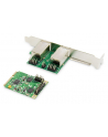 digitus Karta sieciowa przewodowa mini PCI Express 2x RJ45 Gigabit 10/100/1000Mbps Low Profile - nr 10
