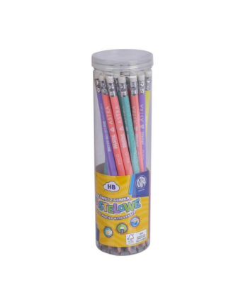 Ołówki pastelowe HB z miarką i gumką p.36 cena za 1 sztukę ASTRA