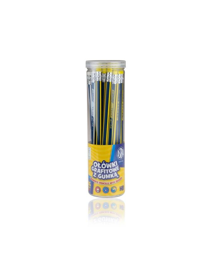 Ołówek grafitowy HB z gumką p.36 cena za 1 sztukę ASTRA główny
