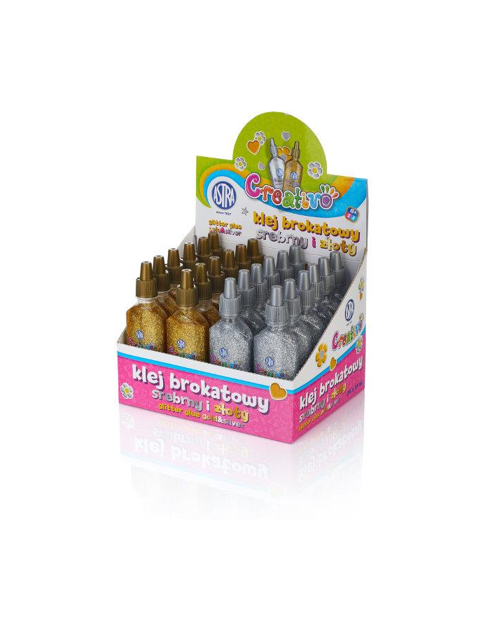 Klej brokatowy 35ml złoty/srebrny ASTRA Creativo główny