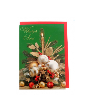 PROMO Karnet złoty Boże Narodzenie (stroik świąteczny) p5 Verte cena za 1szt