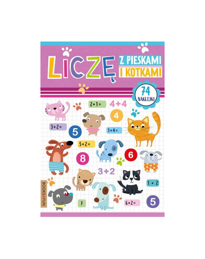 booksandfun Książka Liczę z pieskami i kotkami + naklejki główny