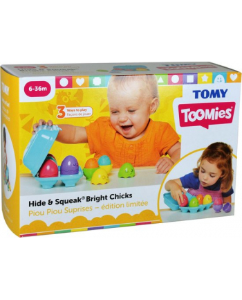 TOMY piszczące jajeczka niebieskie 6szt/poj E73081