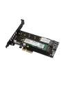 AXAGON PCEM2-DC, adapter wewnętrzny PCIe x4 - M.2 NVMe M-key + SATA B-key slot, chłodnica, LP - nr 11