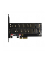 AXAGON PCEM2-D, adapter wewnętrzny PCIe x4 - M.2 NVMe M-key + SATA B-key slot, LP - nr 12