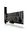 AXAGON PCEM2-D, adapter wewnętrzny PCIe x4 - M.2 NVMe M-key + SATA B-key slot, LP - nr 17