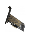 AXAGON PCEM2-D, adapter wewnętrzny PCIe x4 - M.2 NVMe M-key + SATA B-key slot, LP - nr 18