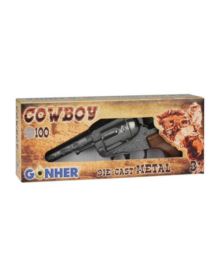 Rewolwer kowbojski 100 strzałów metalowy GONHER 101/0 główny