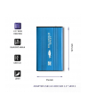 qoltec Obudowa na dysk HDD/SSD 2.5 cala SATA3 | USB 3.0 | Niebieska - nr 3