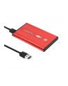 qoltec Obudowa na dysk HDD/SSD 2.5 cala SATA3 | USB 3.0 | Czerwona - nr 1