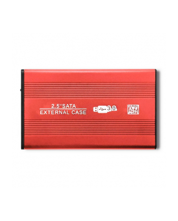 qoltec Obudowa na dysk HDD/SSD 2.5 cala SATA3 | USB 3.0 | Czerwona