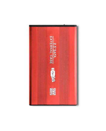 qoltec Obudowa na dysk HDD/SSD 2.5 cala SATA3 | USB 3.0 | Czerwona